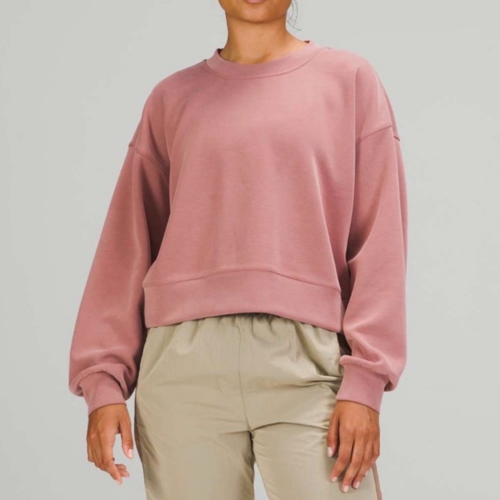lululemon athletica Dusty Rose Cropped Crewneck Sweatshirt
